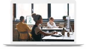 people working in an office