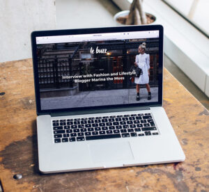 a laptop with a website open