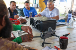 Drone setup in progress